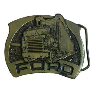 1976 Ford 18 Wheeler Semi Truck Limited Edition Buckle #433 Vintage